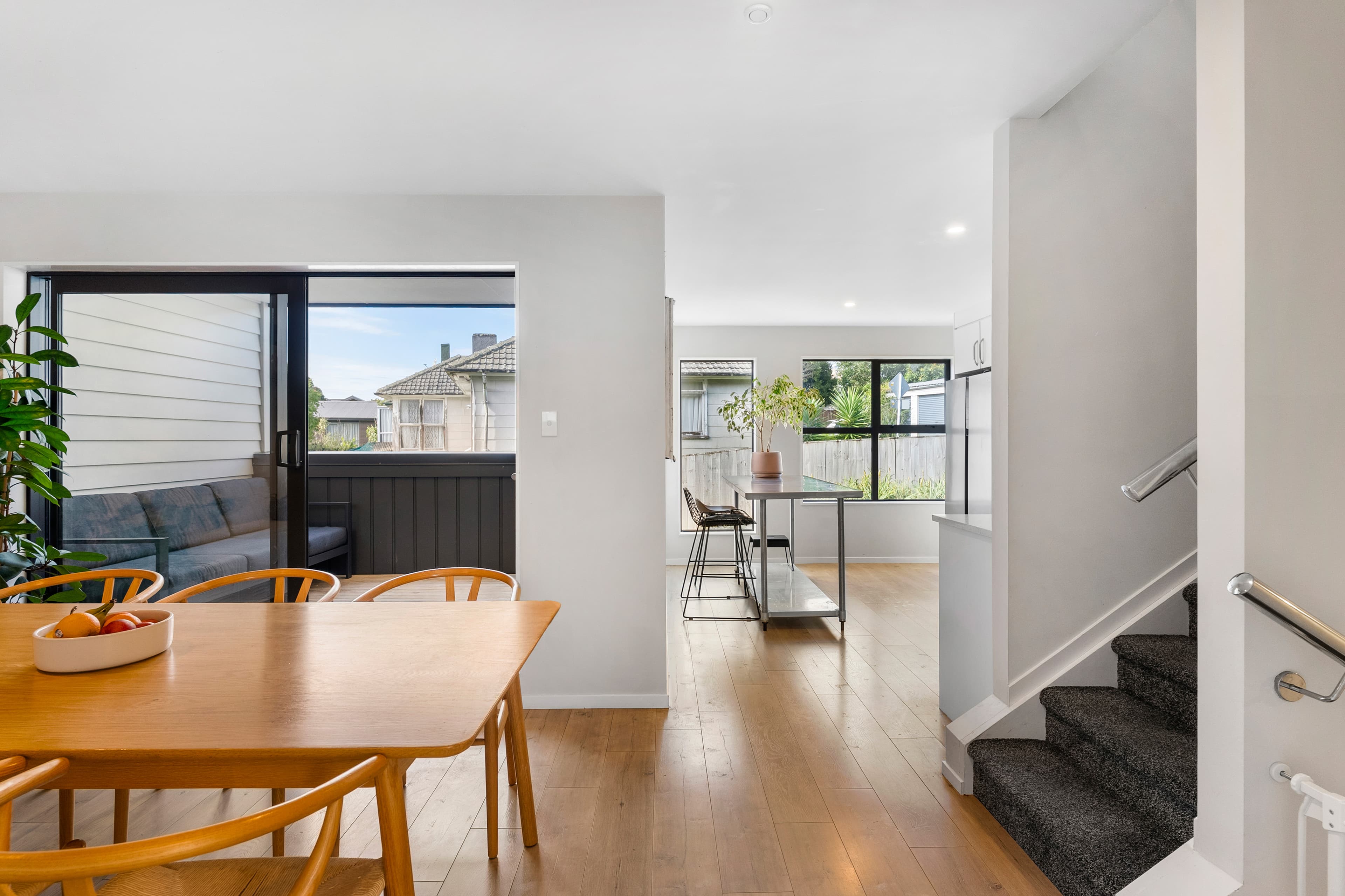 Dining and stairs to upper level