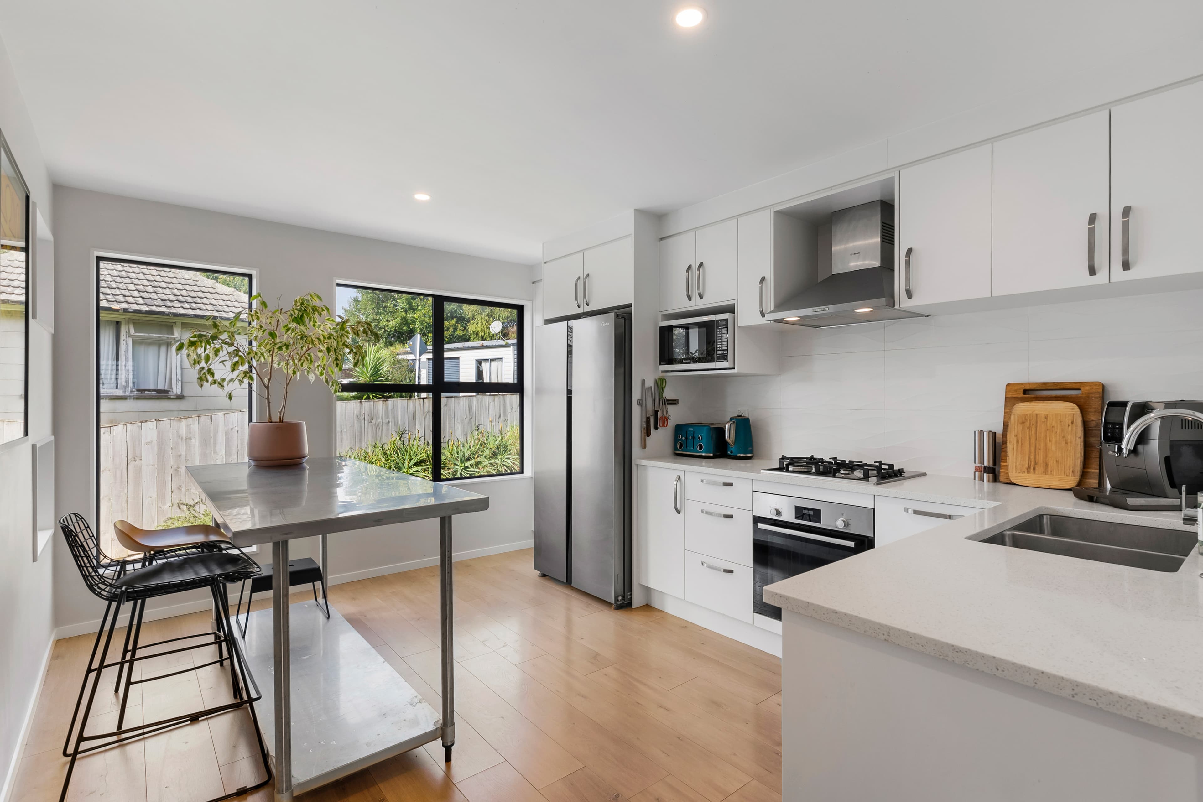 Modern kitchen with stone benchtops